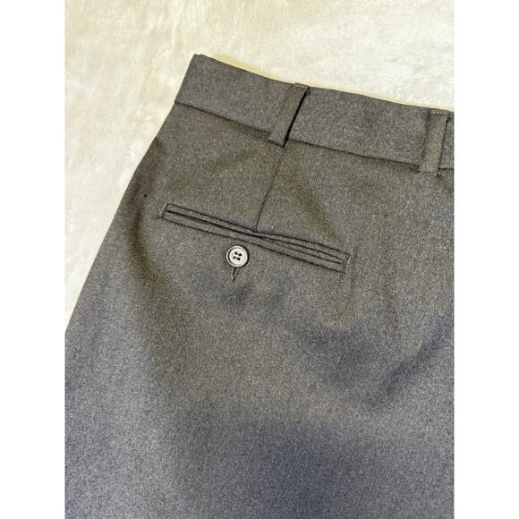 Vintage Brooks Brothers Dress Pants Gray 100% Wool Cuffed Pleated Slacks USA 36 - Picture 9 of 15